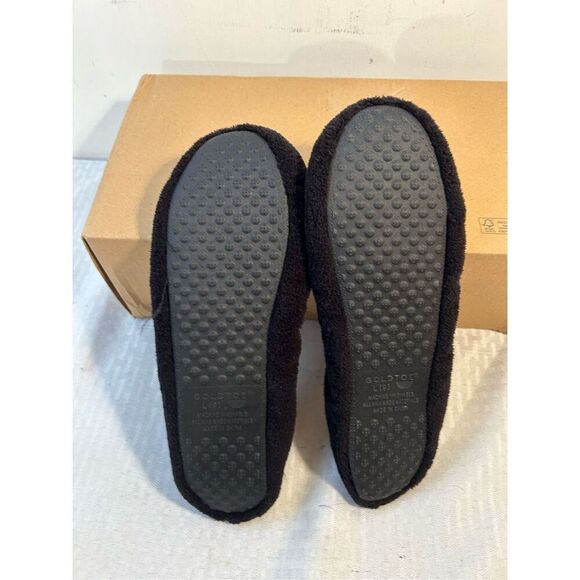 Gold toe black ballet style slippers large 9 - Picture 2 of 4